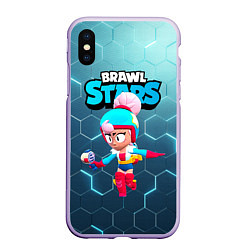 Чехол iPhone XS Max матовый Джанет BrawlStars JANET