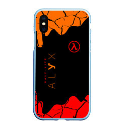 Чехол iPhone XS Max матовый Half-life потёки