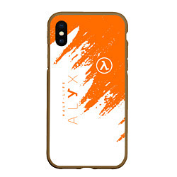 Чехол iPhone XS Max матовый Half-life texture