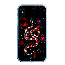 Чехол iPhone XS Max матовый Змея в Красном Космосе Space Snake