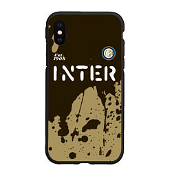 Чехол iPhone XS Max матовый ИНТЕР Inter Est 1908 Брызги, цвет: 3D-черный