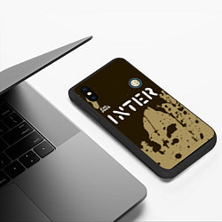 Чехол iPhone XS Max матовый ИНТЕР Inter Est 1908 Брызги, цвет: 3D-черный — фото 2