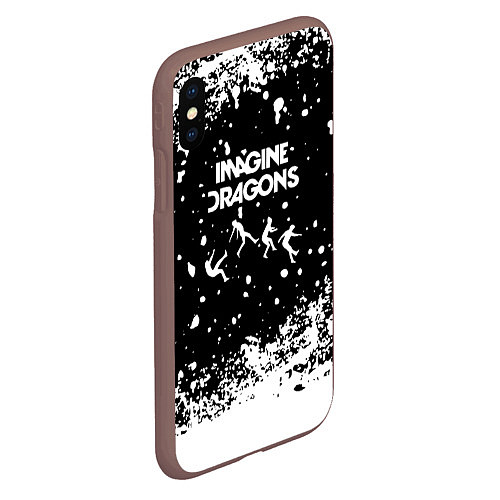 Чехол iPhone XS Max матовый Imagine dragons rock / 3D-Коричневый – фото 2