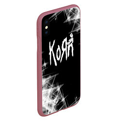 Чехол iPhone XS Max матовый Korn КоРн, цвет: 3D-малиновый — фото 2