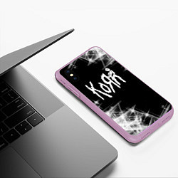 Чехол iPhone XS Max матовый Korn КоРн, цвет: 3D-сиреневый — фото 2