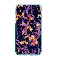 Чехол iPhone XS Max матовый Цветы Колокольчики