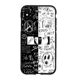 Чехол iPhone XS Max матовый Anime BLACK WHITE EYES, цвет: 3D-черный