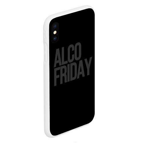 Чехол iPhone XS Max матовый Alco friday / 3D-Белый – фото 2