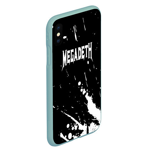 Чехол iPhone XS Max матовый Megadeth / 3D-Мятный – фото 2