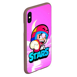 Чехол iPhone XS Max матовый Иконка brawlstars Бонни Bonny, цвет: 3D-коричневый — фото 2