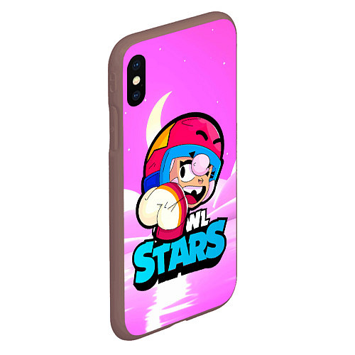 Чехол iPhone XS Max матовый Иконка brawlstars Бонни Bonny / 3D-Коричневый – фото 2