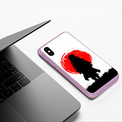Чехол iPhone XS Max матовый НЕДЗУКО КРАСНОЕ СОЛНЦЕ КЛИНОК, цвет: 3D-сиреневый — фото 2