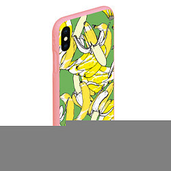 Чехол iPhone XS Max матовый Banana pattern Summer Food, цвет: 3D-баблгам — фото 2