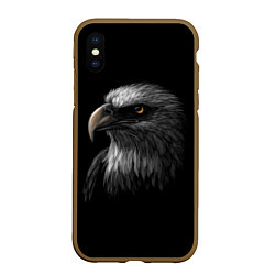 Чехол iPhone XS Max матовый Голова хищного орла
