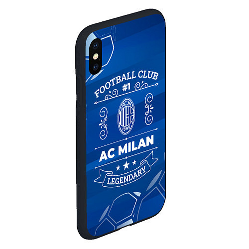 Чехол iPhone XS Max матовый AC Milan Legends / 3D-Черный – фото 2