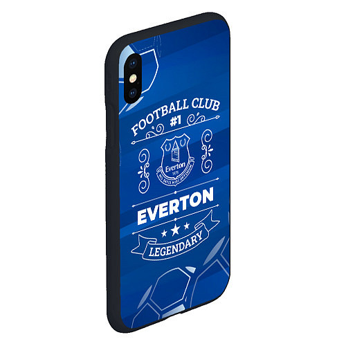 Чехол iPhone XS Max матовый Everton / 3D-Черный – фото 2