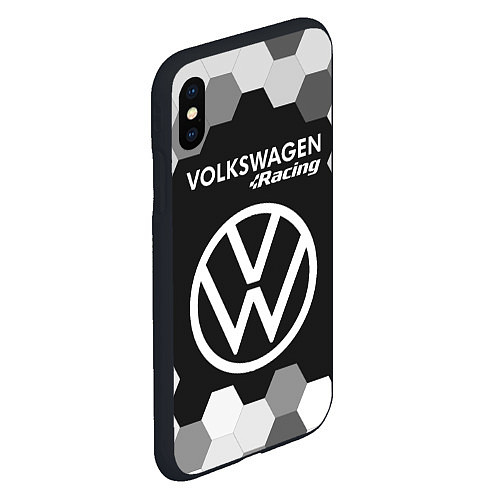 Чехол iPhone XS Max матовый VOLKSWAGEN RACING Графика / 3D-Черный – фото 2