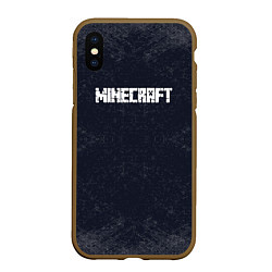 Чехол iPhone XS Max матовый Майнкрафт MineCraft текстура
