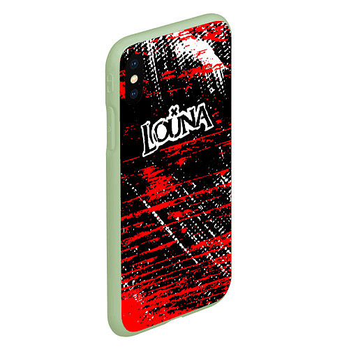 Чехол iPhone XS Max матовый Louna краски / 3D-Салатовый – фото 2