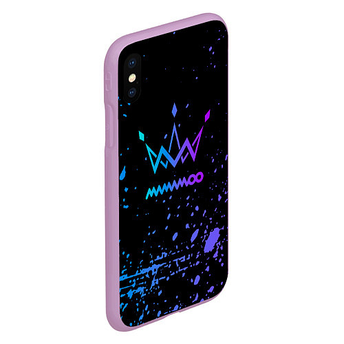 Чехол iPhone XS Max матовый Mamamoo neon / 3D-Сиреневый – фото 2