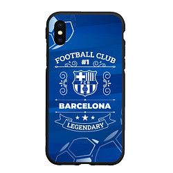 Чехол iPhone XS Max матовый Barcelona FC 1, цвет: 3D-черный