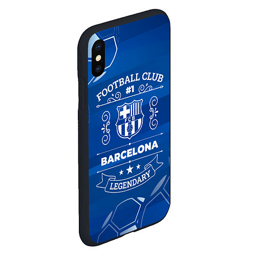 Чехол iPhone XS Max матовый Barcelona FC 1 / 3D-Черный – фото 2