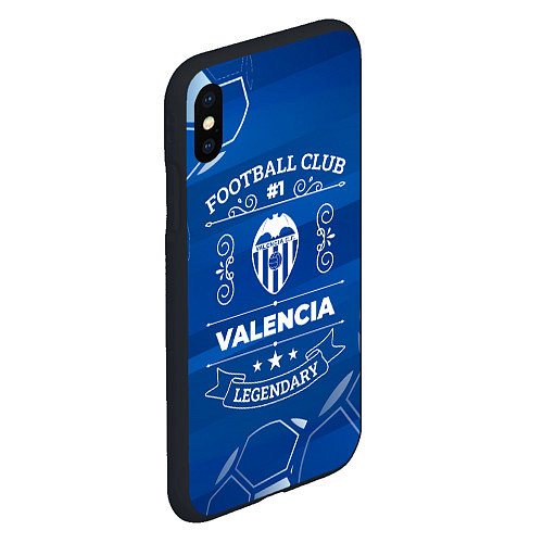 Чехол iPhone XS Max матовый Valencia FC 1 / 3D-Черный – фото 2