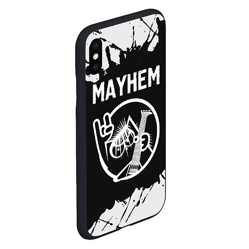 Чехол iPhone XS Max матовый Mayhem КОТ Краска / 3D-Черный – фото 2