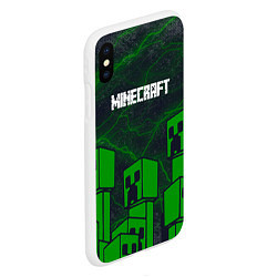 Чехол iPhone XS Max матовый Minecraft майнкрафт Зомби, цвет: 3D-белый — фото 2