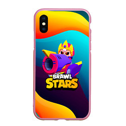 Чехол iPhone XS Max матовый BrawlStars Bonny, цвет: 3D-розовый