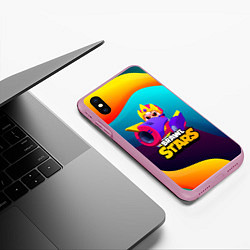 Чехол iPhone XS Max матовый BrawlStars Bonny, цвет: 3D-розовый — фото 2