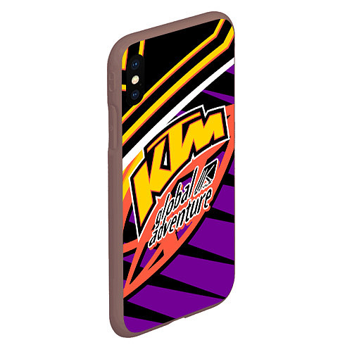 Чехол iPhone XS Max матовый KTM VINTAGE 90S / 3D-Коричневый – фото 2