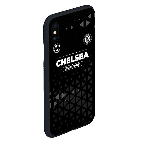 Чехол iPhone XS Max матовый Chelsea Форма Champions / 3D-Черный – фото 2