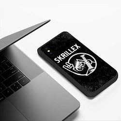 Чехол iPhone XS Max матовый Skrillex - КОТ - Потертости, цвет: 3D-черный — фото 2