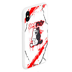 Чехол iPhone XS Max матовый Monokuma Трещины, цвет: 3D-белый — фото 2