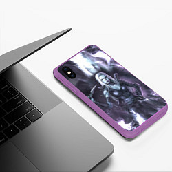 Чехол iPhone XS Max матовый Vampire Bloodhunt спина, цвет: 3D-фиолетовый — фото 2