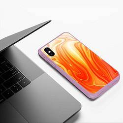 Чехол iPhone XS Max матовый Карамельная нуга Гранж, цвет: 3D-сиреневый — фото 2