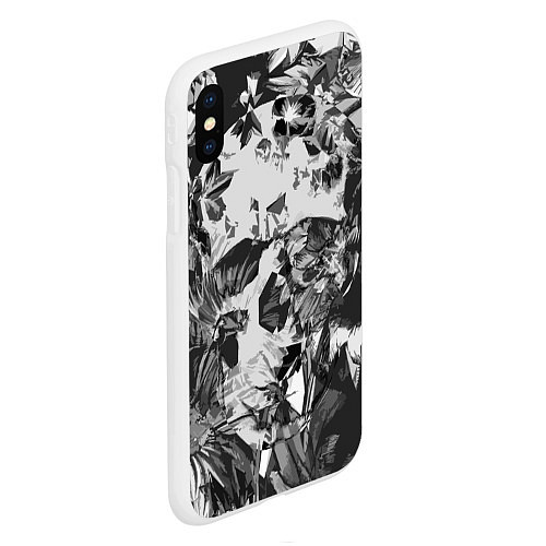 Чехол iPhone XS Max матовый Смерть в цветах Коллекция Get inspired! F-b-s / 3D-Белый – фото 2