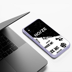Чехол iPhone XS Max матовый Noize mc Паттерн, цвет: 3D-светло-сиреневый — фото 2
