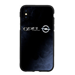 Чехол iPhone XS Max матовый OPEL - Пламя, цвет: 3D-черный