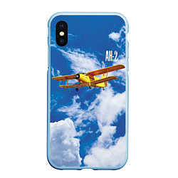 Чехол iPhone XS Max матовый Гражданский самолет Ан-2