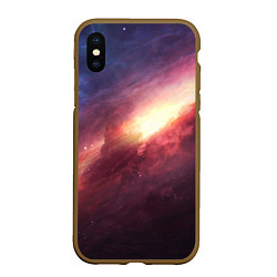 Чехол iPhone XS Max матовый Рождение звезды, цвет: 3D-коричневый