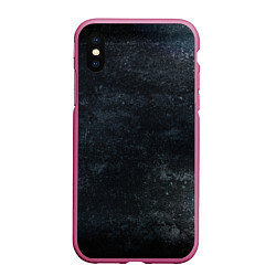 Чехол iPhone XS Max матовый Темная текстура, цвет: 3D-малиновый