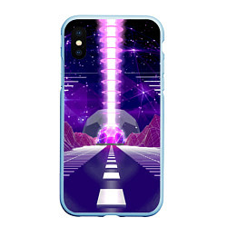 Чехол iPhone XS Max матовый Vaporwave Neon Space