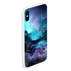 Чехол iPhone XS Max матовый Разноцветные тучи, цвет: 3D-белый — фото 2