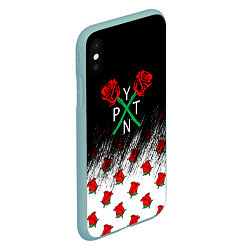 Чехол iPhone XS Max матовый PYTN X ROSE пейтон моормиер, цвет: 3D-мятный — фото 2