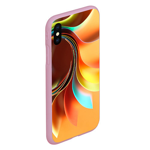 Чехол iPhone XS Max матовый Солнце из бумаги / 3D-Розовый – фото 2