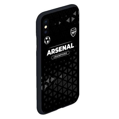 Чехол iPhone XS Max матовый Arsenal Форма Champions / 3D-Черный – фото 2