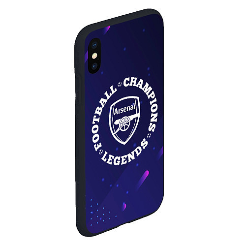 Чехол iPhone XS Max матовый Arsenal Легенды Чемпионы / 3D-Черный – фото 2