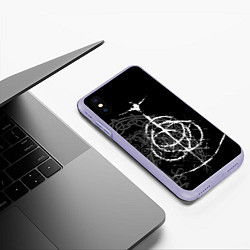 Чехол iPhone XS Max матовый КОЛЬЦА ЭЛДЕНА, цвет: 3D-светло-сиреневый — фото 2